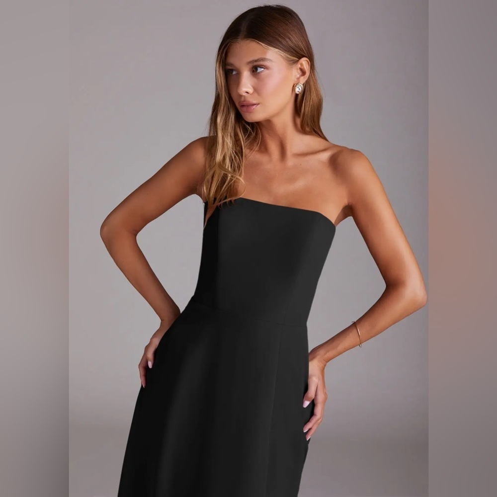 AZAZIE WREN (size A0!!!) 
Black A-Line Side Slit Chiffon Convertible Dress - Picture 5 of 6